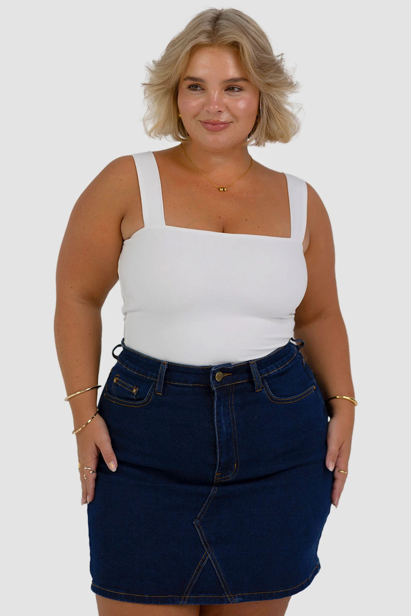 TAYO DENIM SKIRT MIDNIGHT BLUE - Image 4