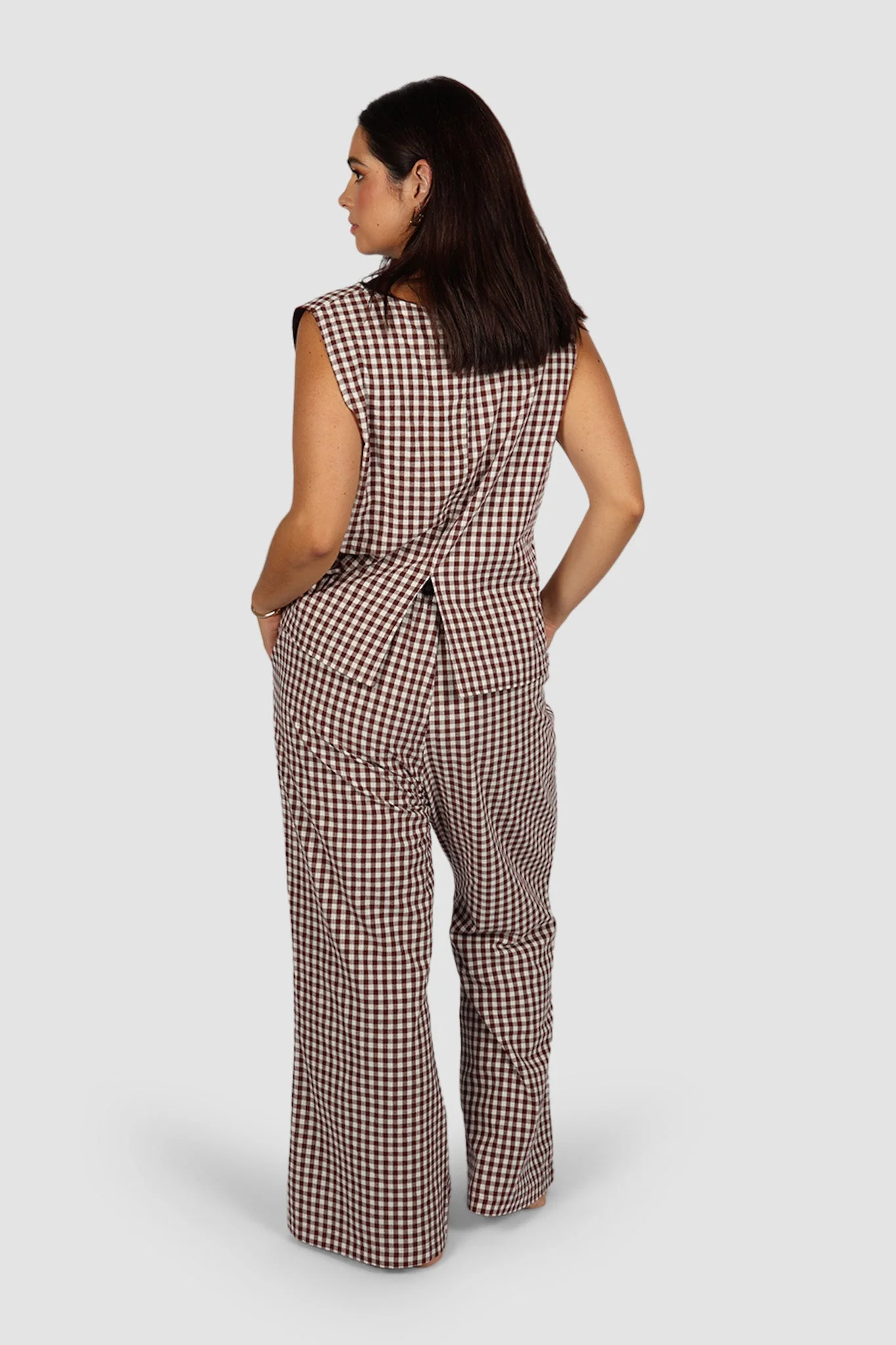 TORBIN TOP CHOC GINGHAM - Image 5
