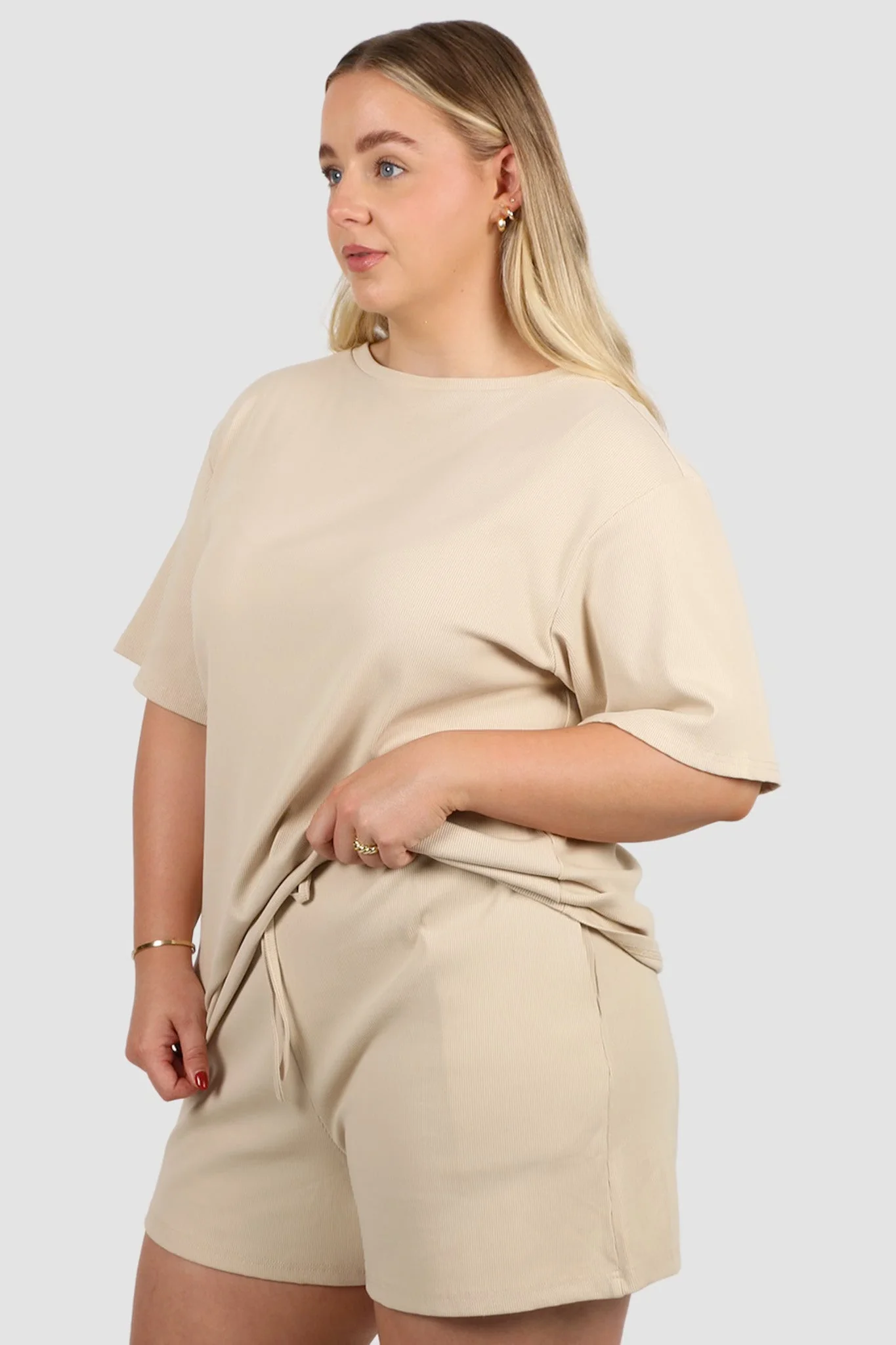 TORLA RIB SHORTS VANILLA - Image 5