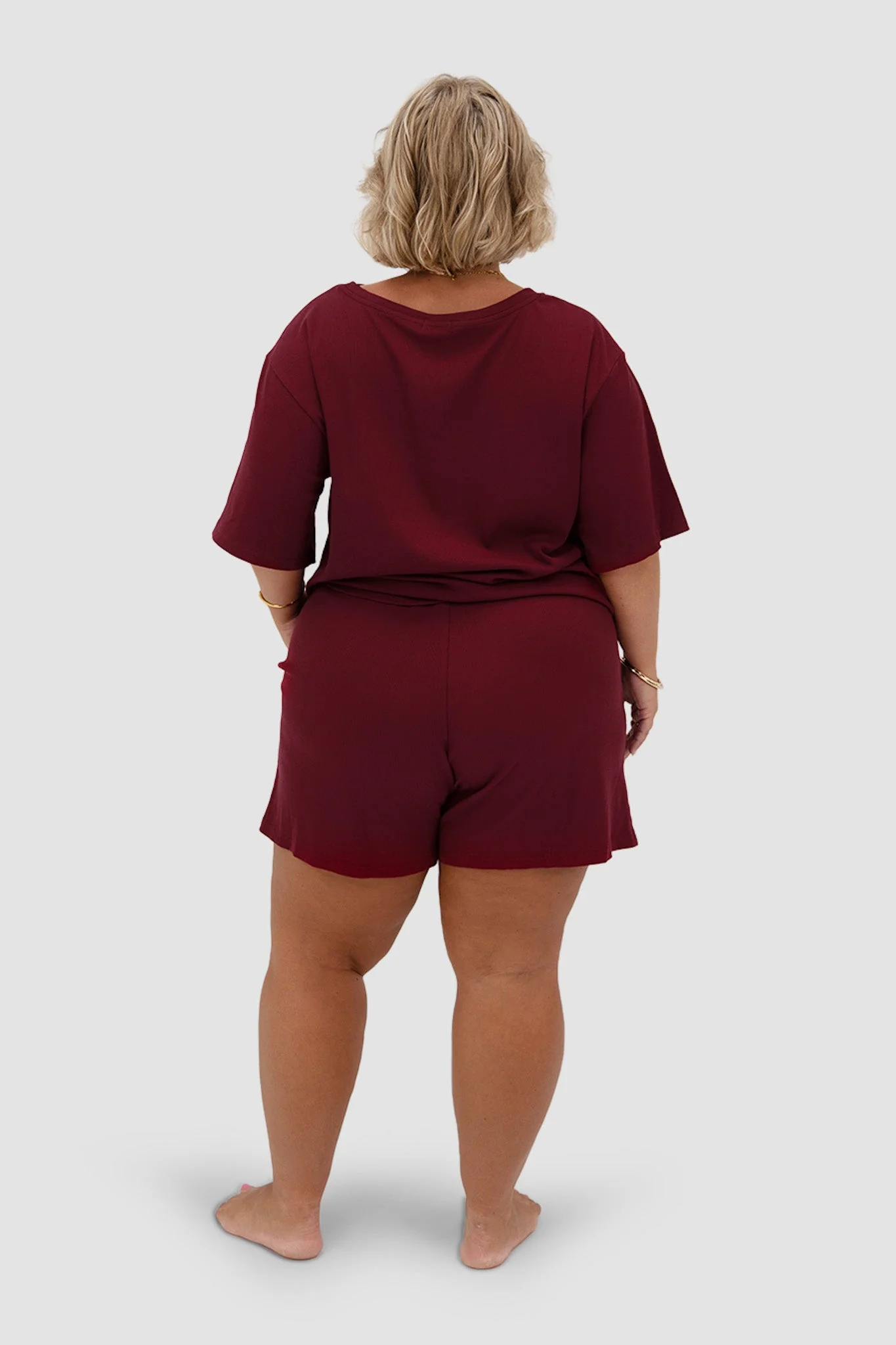 TORLA RIB SHORTS WINE - Image 3