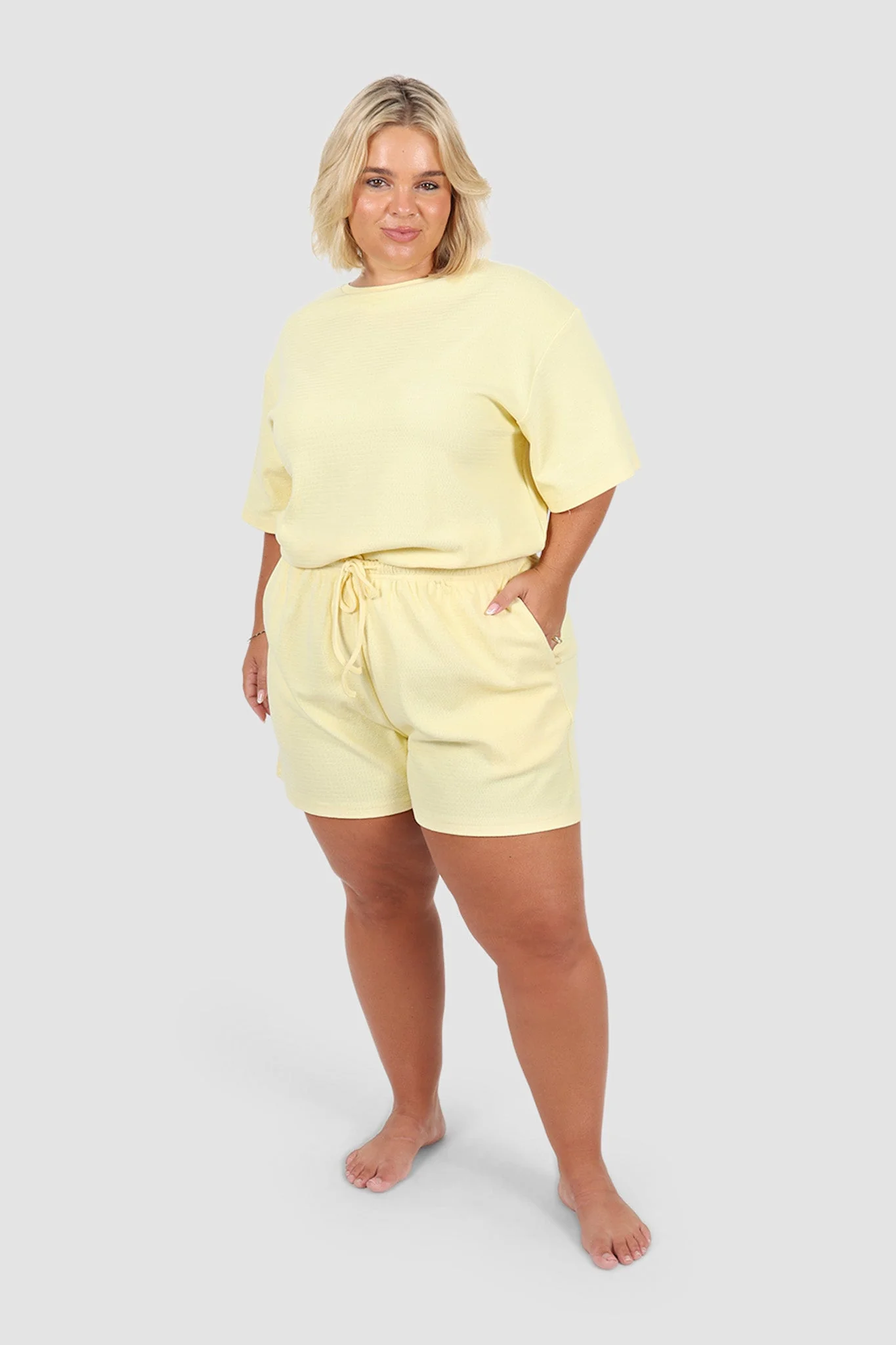 TORLA RIB SHORTS SOFT YELLOW - Image 5