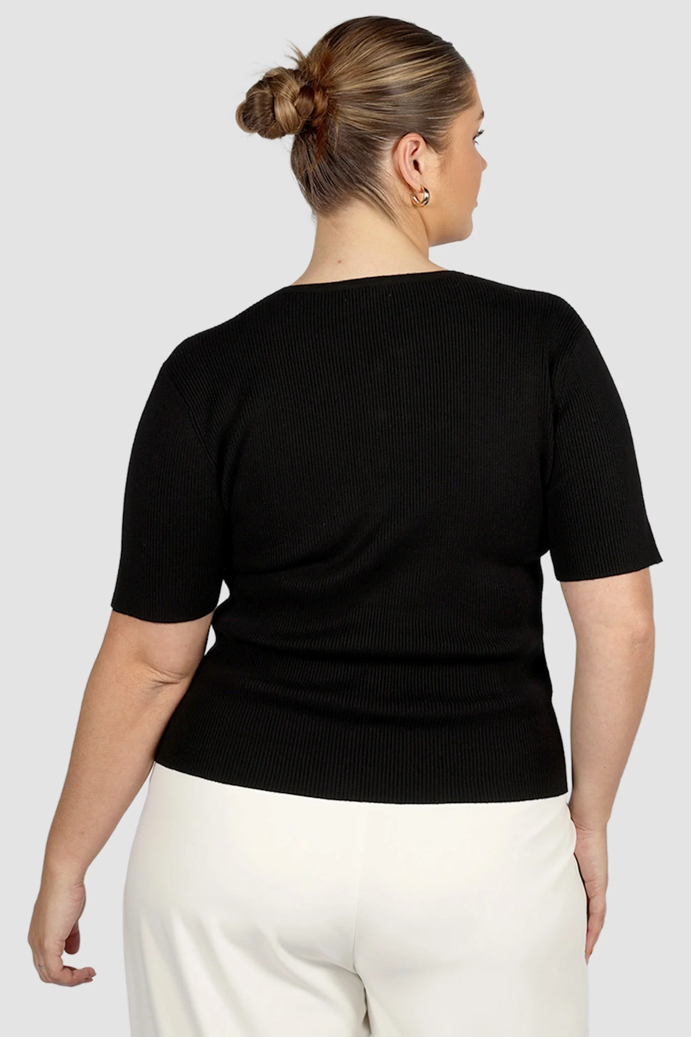 WREN S/S KNIT TOP BLACK - Image 4