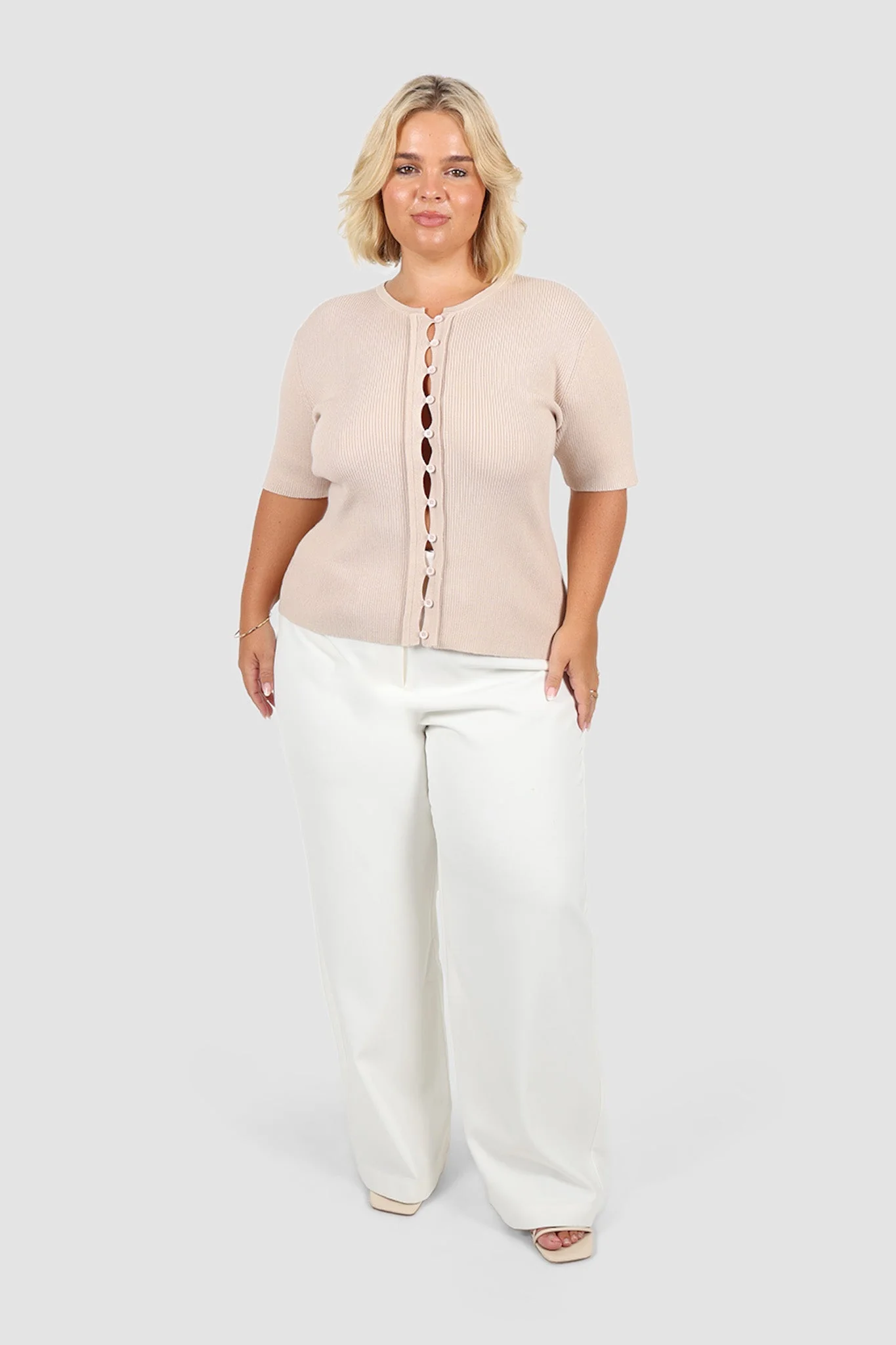 WREN S/S KNIT TOP NEUTRAL - Image 7