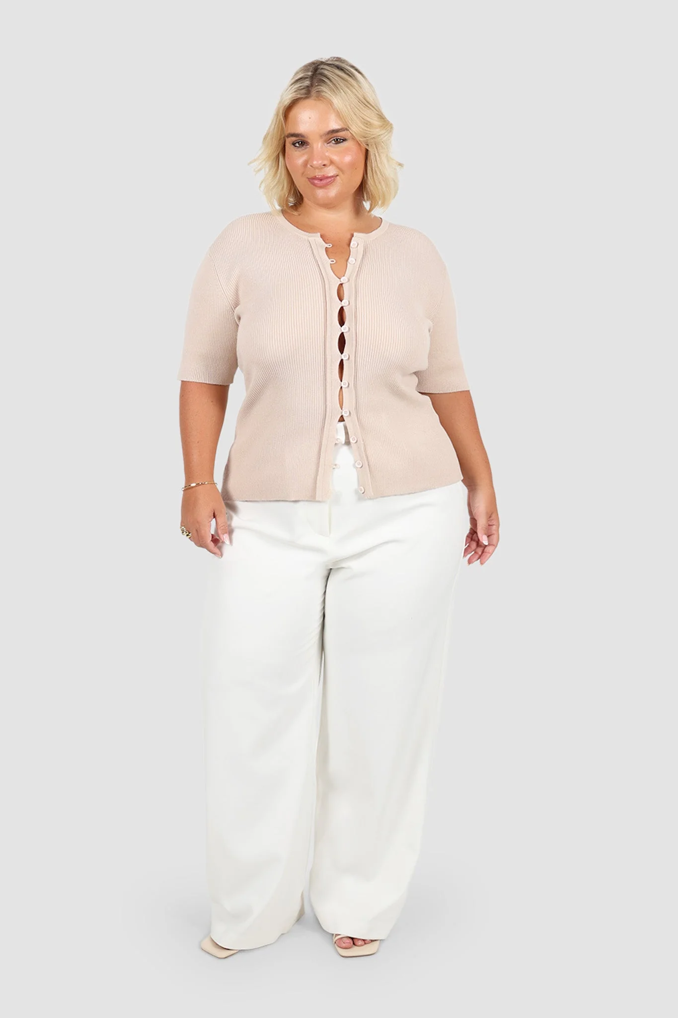 WREN S/S KNIT TOP NEUTRAL - Image 8
