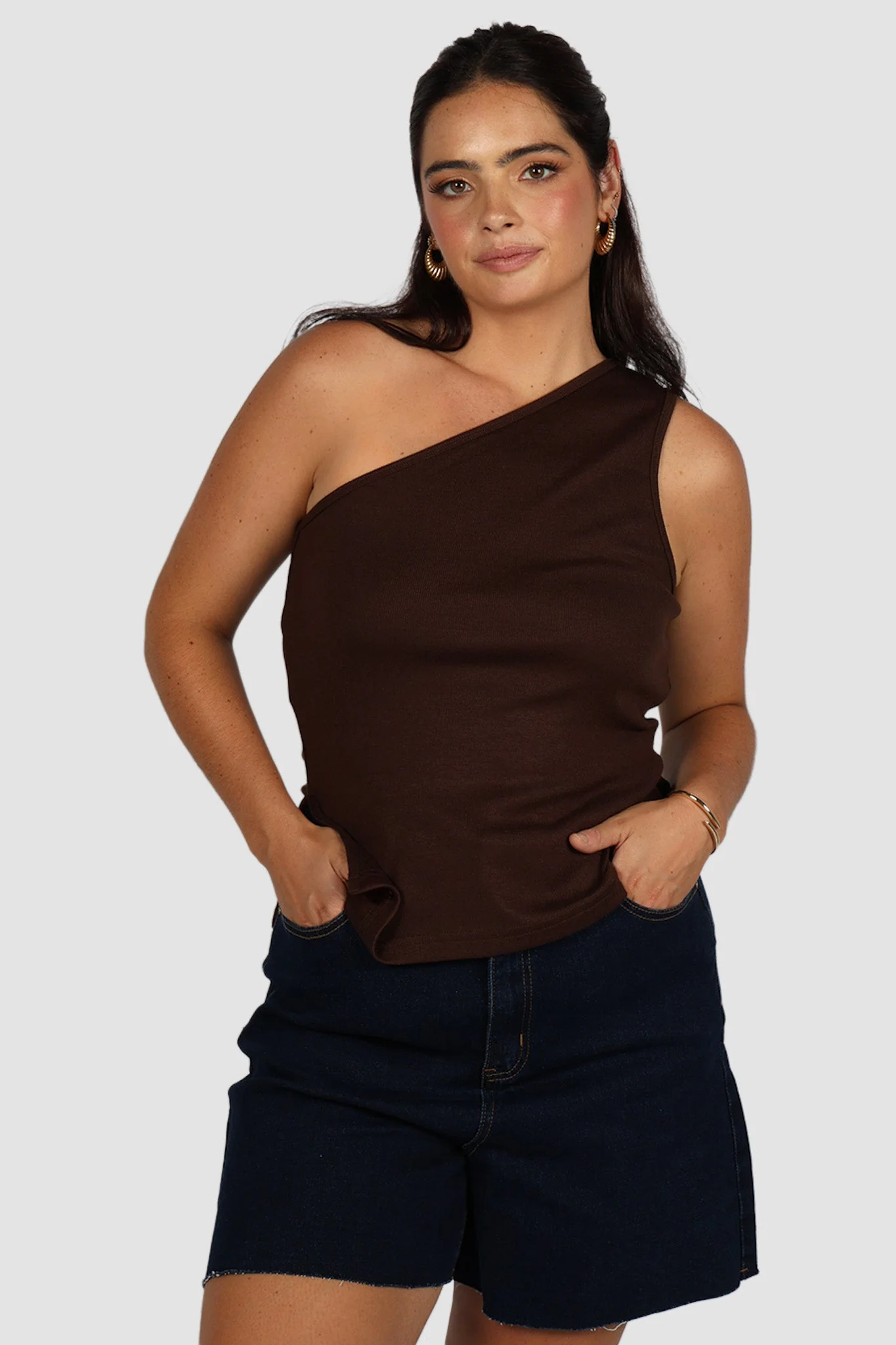XANTIA KNIT TOP CHOCOLATE