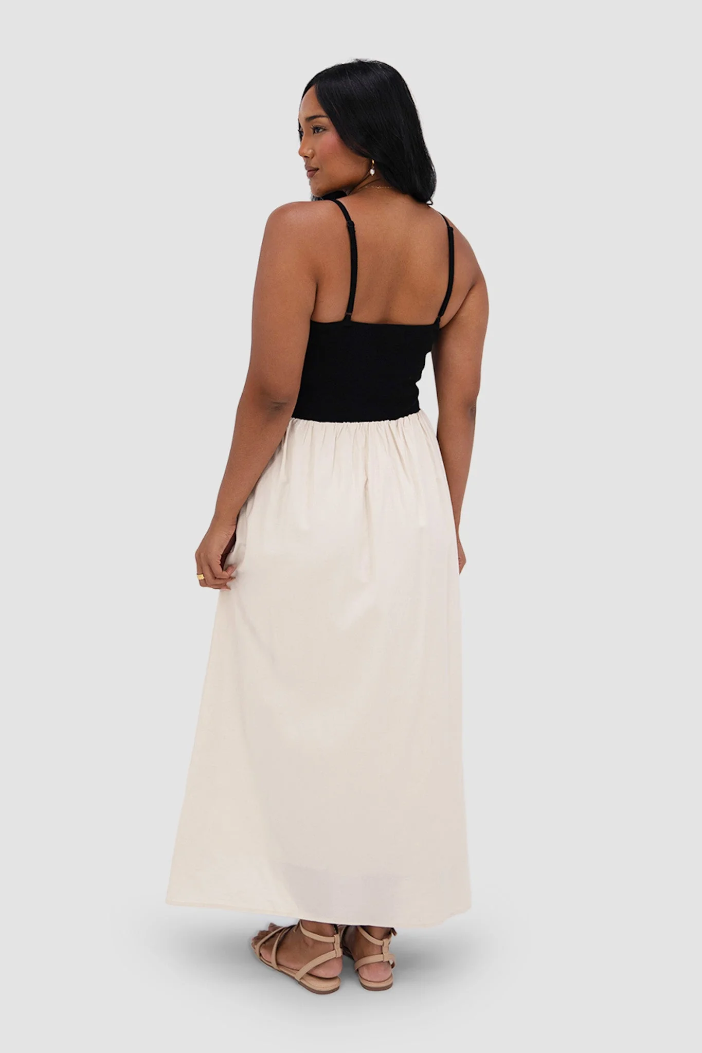 YARA DRESS BLACK/NEUTRAL - Image 8