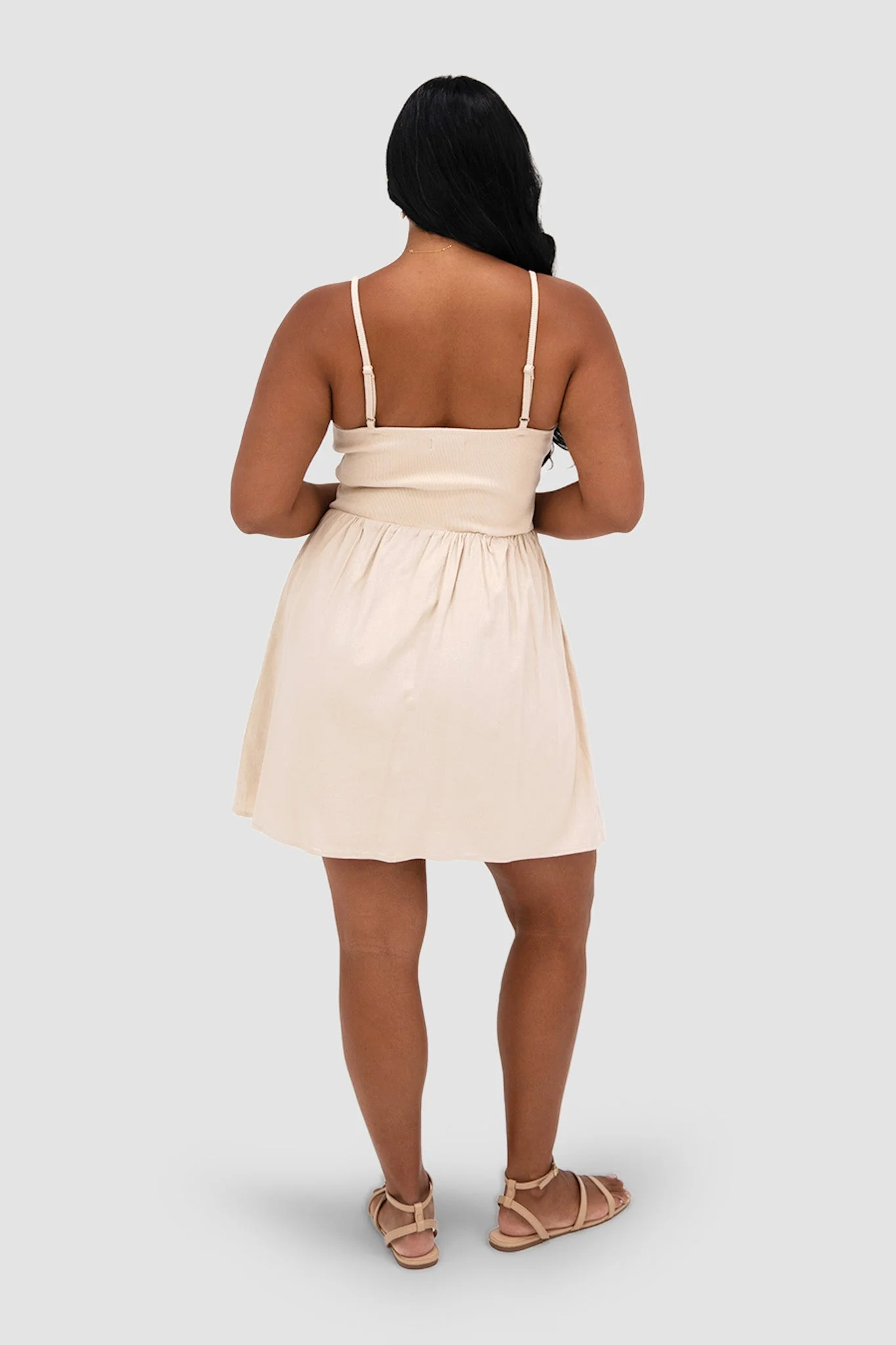 ZAREN MINI DRESS WHEAT - Image 6