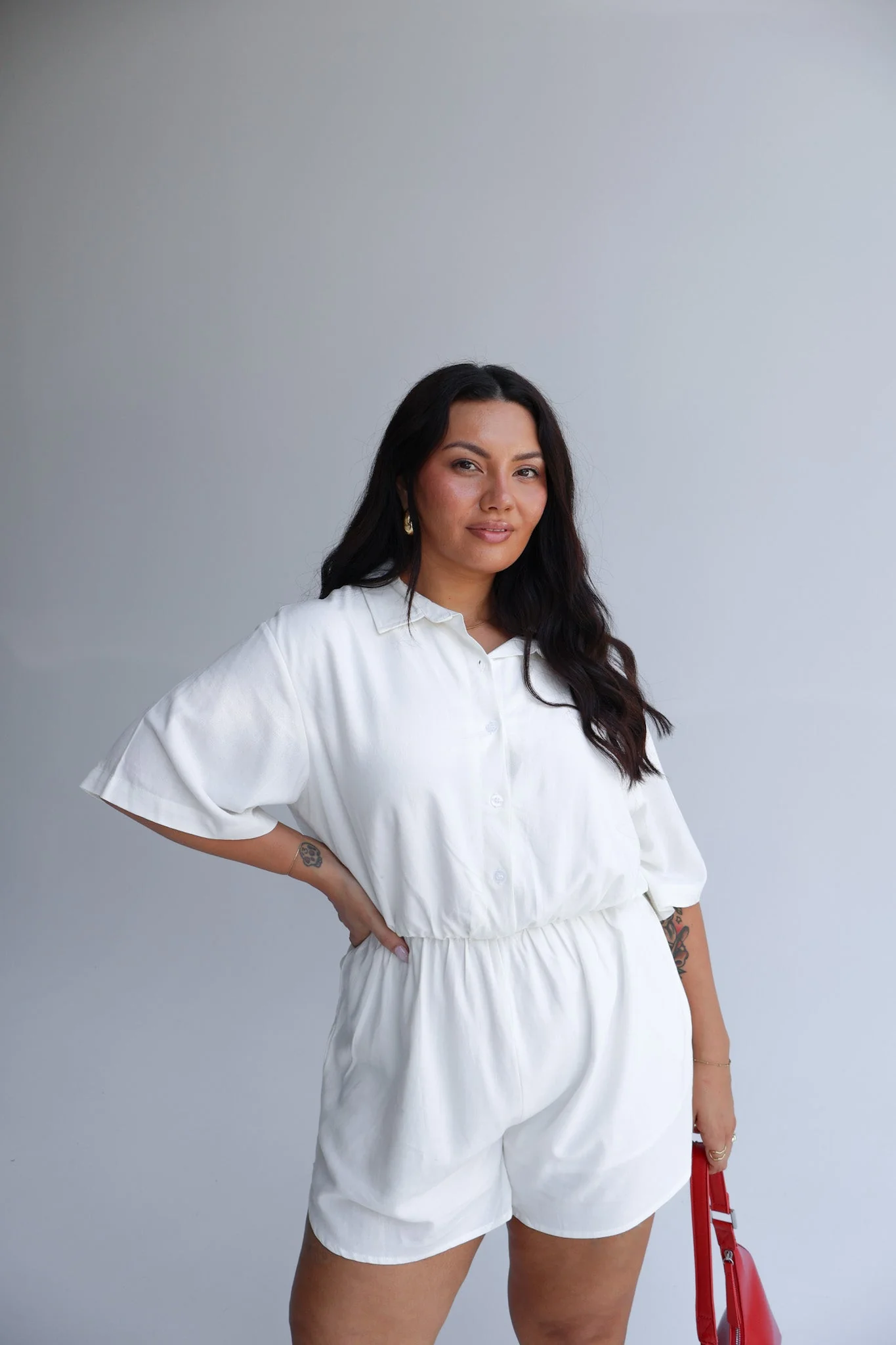ZEPHYR LINEN PLAYSUIT WHITE - Image 4
