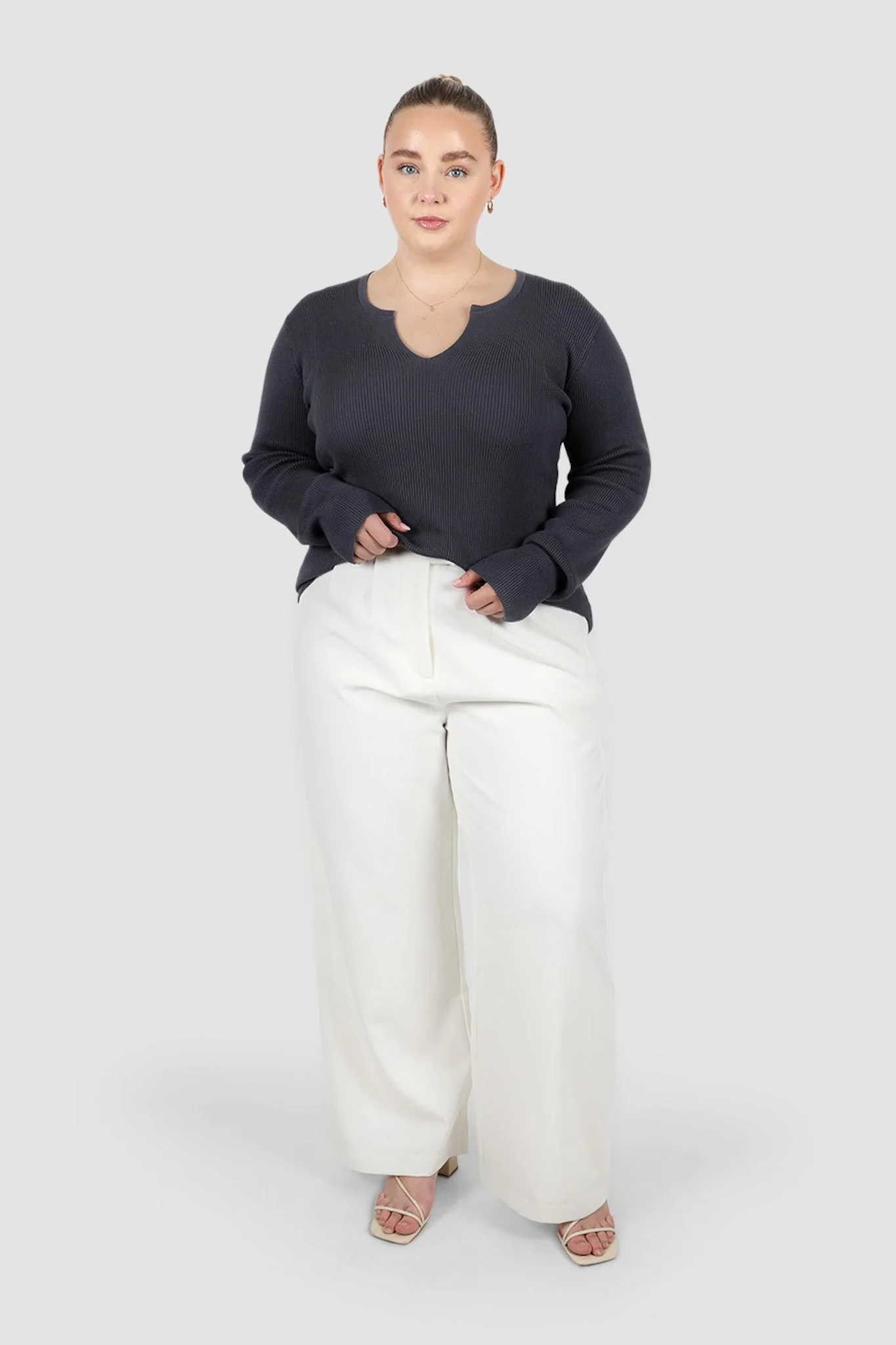 ZERRA KNIT TOP STEEL - Image 4