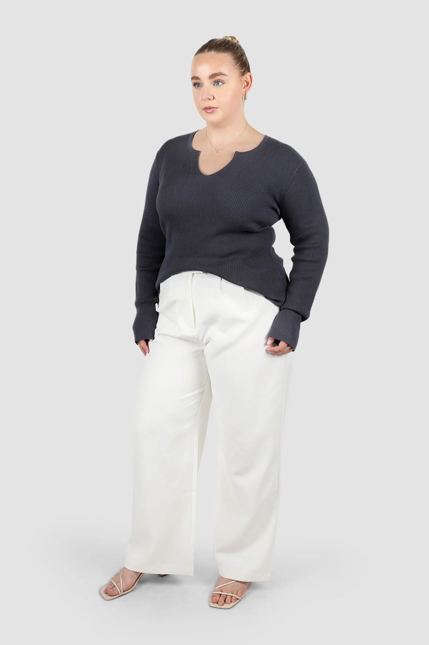 ZERRA KNIT TOP STEEL - Image 5