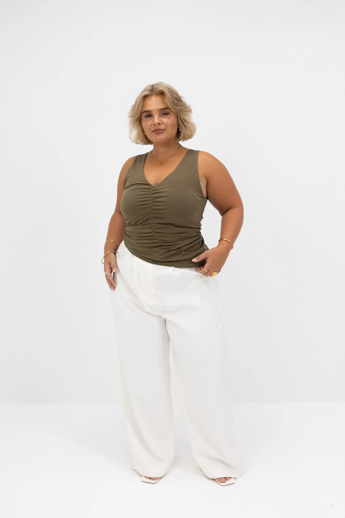 ZIRA TOP OLIVE - Image 2