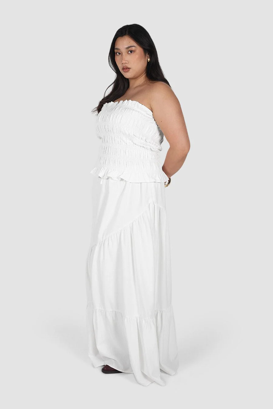 ALUNA MAXI SKIRT WHITE